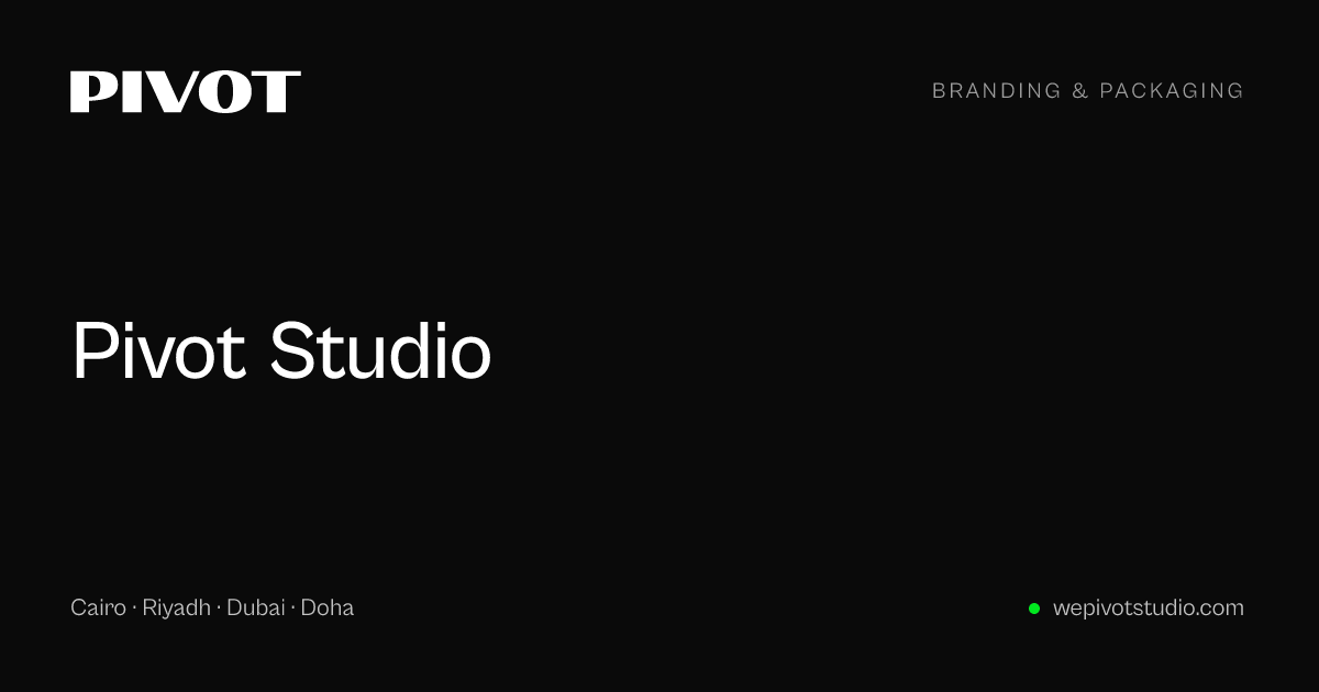 Pivot Studio — Branding & Packaging Agency for Saudi Arabia, the UAE ...